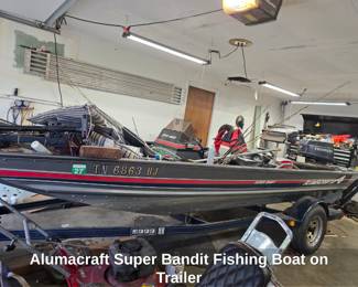 Alumnacraft Super Bandit Fishing Boat on Trailer