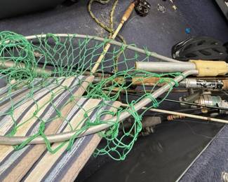 Fishing net and poles