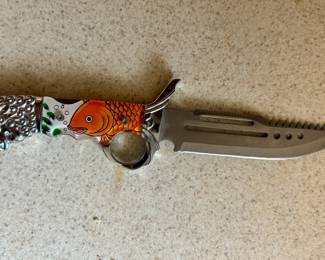 Novelty handle fishing knife