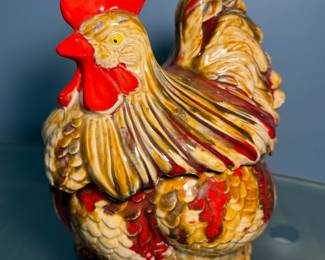 Atlantic Mold ceramic rooster cookie jar