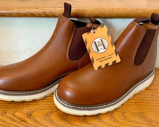 Handpoint Men's Chelsea Double Gore Pull-On Soft Toe Work Boots (new)