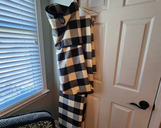 Custom Black and White Buffalo Check Drapery Panels
