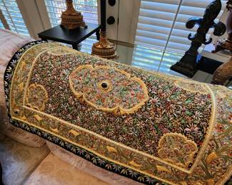 Hand Embroidered and Beaded Tapestry