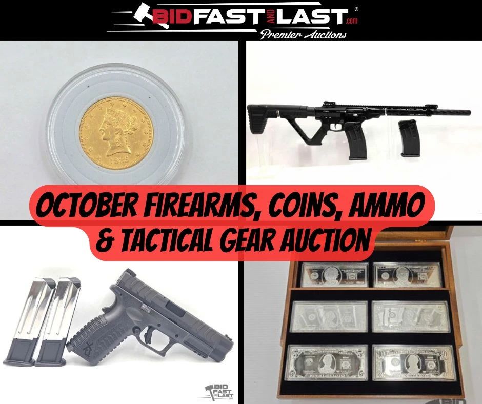 October Firearms, Coins Tactical Gear Auction