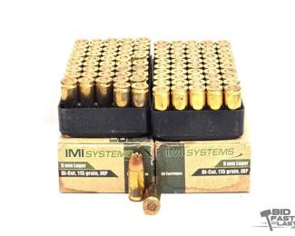 1304  99 IMI Systems 9mm Luger Ammo 