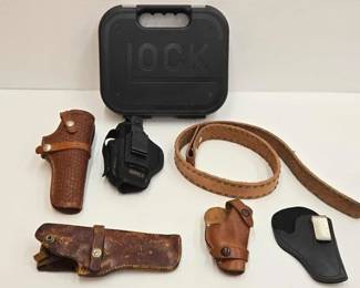 1834 7 Gun Holsters, Belt Gun Box