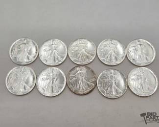 98  10 1ozt .999 Fine Silver Eagle Coins 
