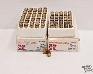 1308  100 Rounds of Winchester 32 Auto Ammo 