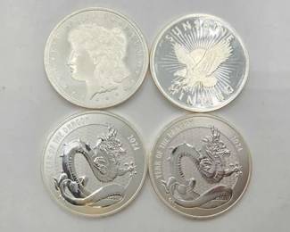 178  4 1ozt .999 Fine Silver Coins 