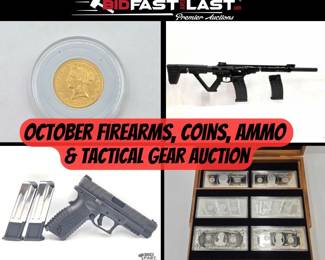 October Firearms, Coins Tactical Gear Auction