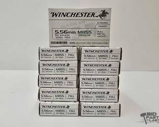 1356 NEW 220 Rounds of 5.56mm Winchester Ammo