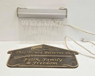 1900 Home Decor Sign Light