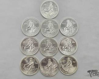 71  10 1ozt .999 Fine Silver American Prospector Coins 
