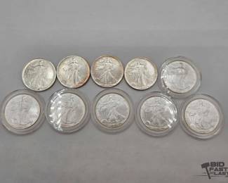 108  10 1ozt .999 Fine Silver Eagle Coins 
