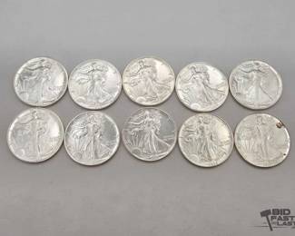 76  10 1ozt .999 Fine Silver Eagle Coins 