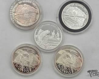 77  5 .999 Fine Silver Coins 
