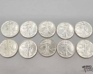 94  10 1ozt .999 Fine Silver Eagle Coins 