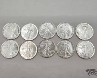 100  10 1ozt .999 Fine Silver Eagle Coins 