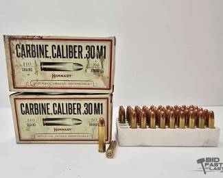 1342 100 Rounds of Hornady .30 M1 Ammo