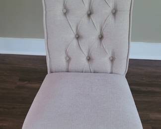 4 Linen side chairs