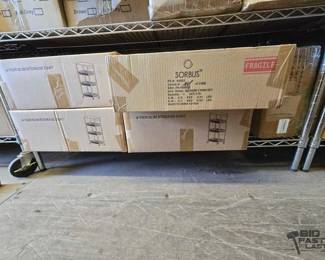 4042  New Storage Cart, Bin Set  Bar Stool 