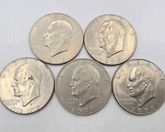 1504 5 Eisenhower Dollar Coins