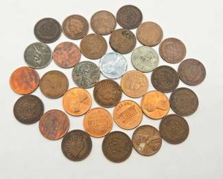 1514 29 Steel Pennies, Indian Head Lincoln Pennies, 90.4g