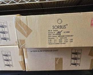 4042 New Storage Cart, Bin Set Bar Stool