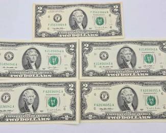 1502 5 $2 Bills
