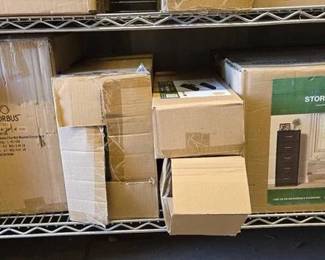 4032 NEW Bar Stools, Basket Stands, Containers, Wall Shelves D...