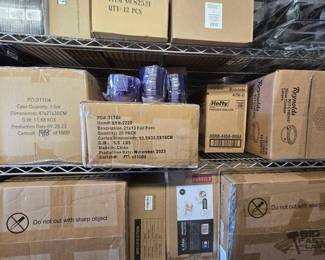 4036  NewPlastic Utilities, Foil Pans, Food Bags  Plastic Party Bowls 