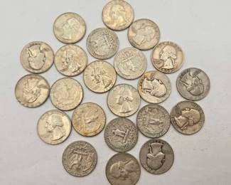1404 22 90 Silver Quarters, 136g