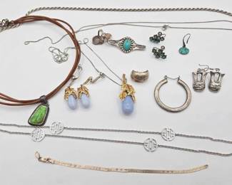 904  Sterling Silver Jewelry, 128.3g 