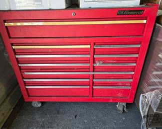 5004  U.S. General Tool Box with Tools 