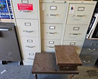 5010  4 Filing Cabinets  Table 
