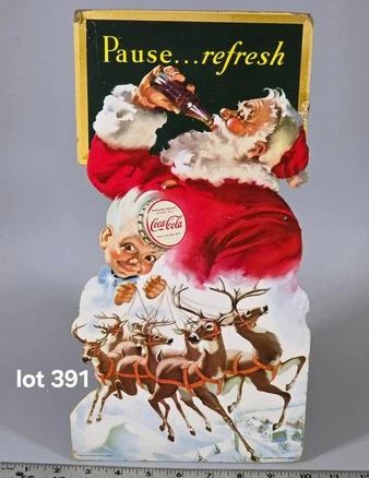 1949 Coca-Cola advertising stand-up store advertisement