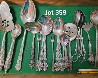 Silverplate serving utensils