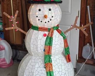 Large light up snowman outdoor decoration