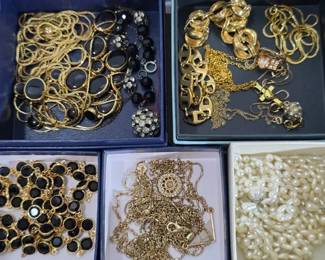 Several lots of costume jewelry