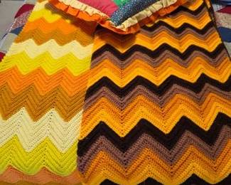 Afghans and quilted pillow