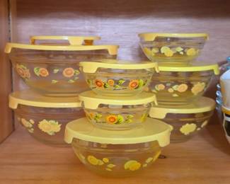 Sets of storage bowls