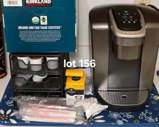 Keurig, storage organizer and box of pods