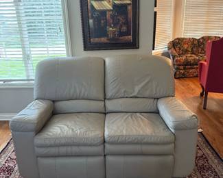 Leather Reclining Loveseat