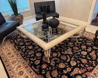 Contemporary Glass Topped Coffee Table