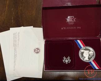 1984 Los Angeles Olympic SILVER Coin