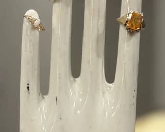 10KT and 14KT GOLD Rings with Semi-Precious Stones
