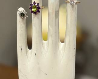 10KT and 14KT GOLD Rings with Semi-Precious Stones