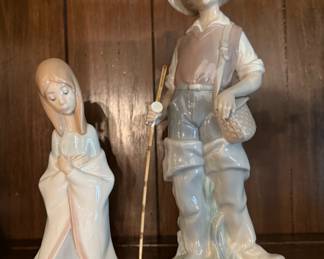 LLARO "Virgin Mary" and "Fisher Boy" Figurines