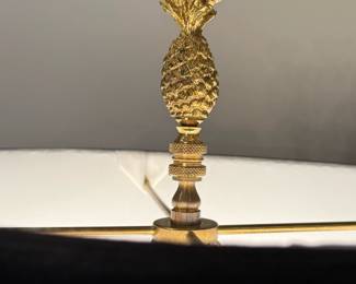 STIFFEL Hollywood Regency Brass Lamp with Pineapple Finial 