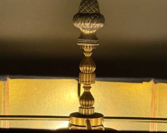  Brass Table Lamp with Acorn Finial 